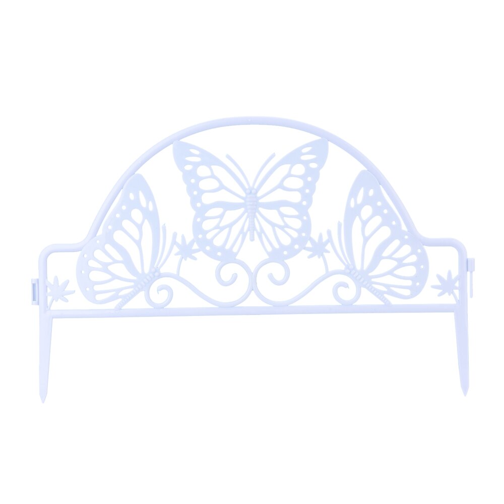 Garden Fence Lawn Terrace Protection Edge Board Decoration Plastic Ornamental 4 Pack Wrought Iron Style Border Decorative Frame