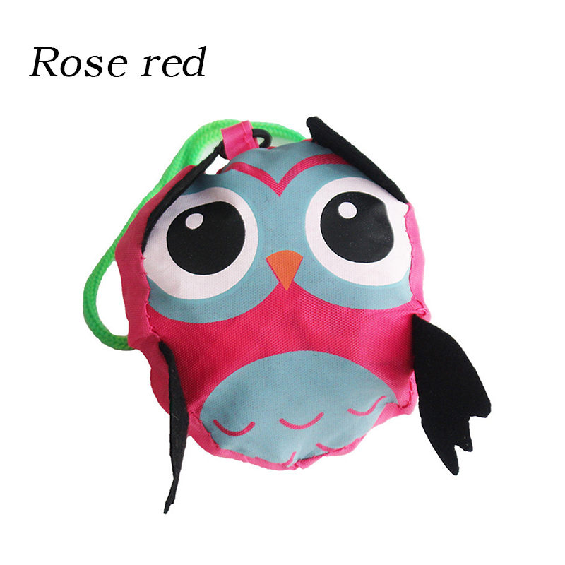 Foldable Animal Owl Shape Folding Shopping Bag Eco Friendly Ladies Reusable Tote Bag Portable Travel Shoulder Bag: 02