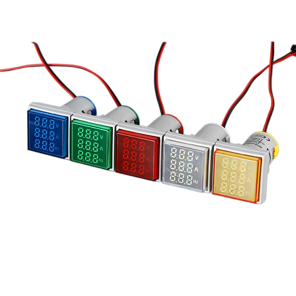 Hög precision kvadratisk voltamperefrekvensmätare led digital display multimeter monitor meter amperemeter voltmeter frekvenstestare