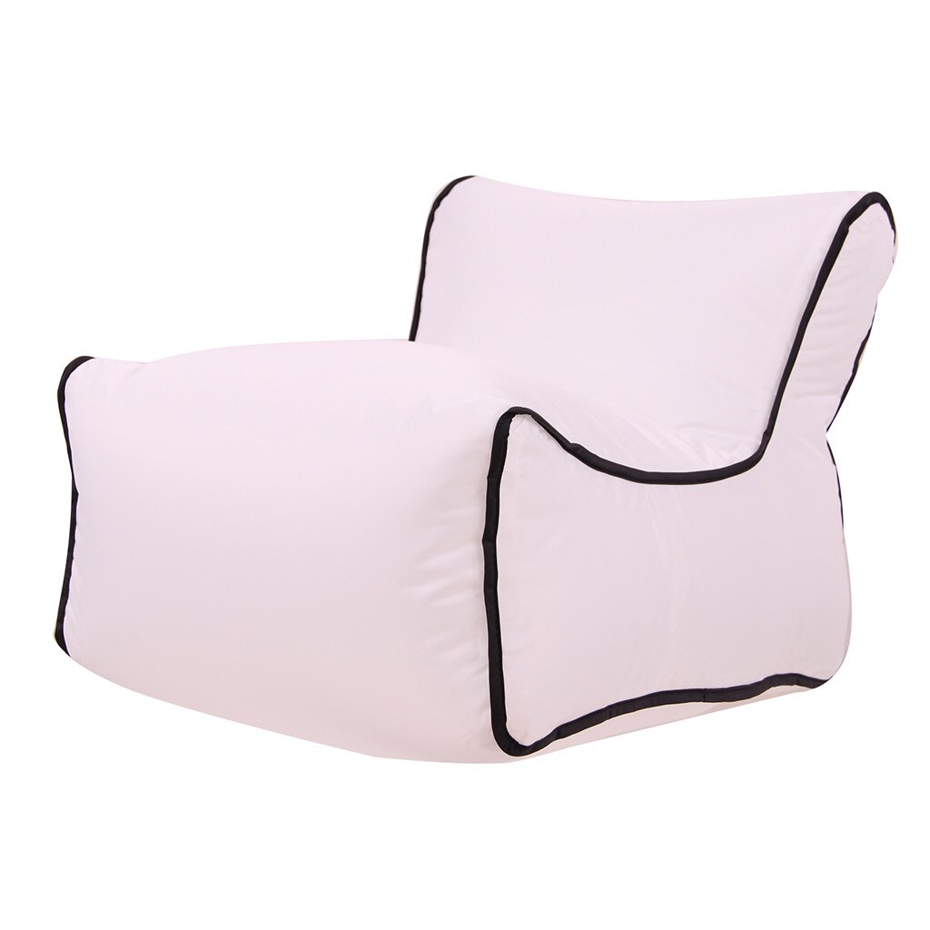 2020praktisch fest Farbe grau Schwarz aufblasbar Luft Liege faul Couch Sessel Sofa Taschen Pro draussen Party Camping Reisen: Weiß