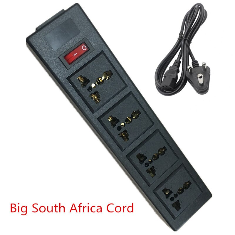Multifunction 250v 13a 4 jack Universal power outlet PDU strip IEC320 plug adaptor desktop extension socket power cord converter: South Africa