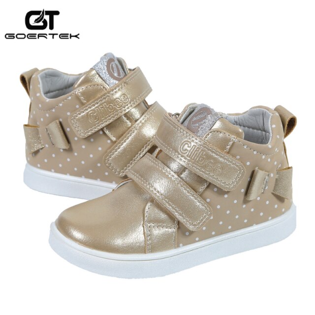 GT GOERTEK Toddler Girls New Fashion Boots bambini pelle Botas Mujer primavera autunno Infant bambini stivaletti Baby Botas Para Menina: GOLD / 26