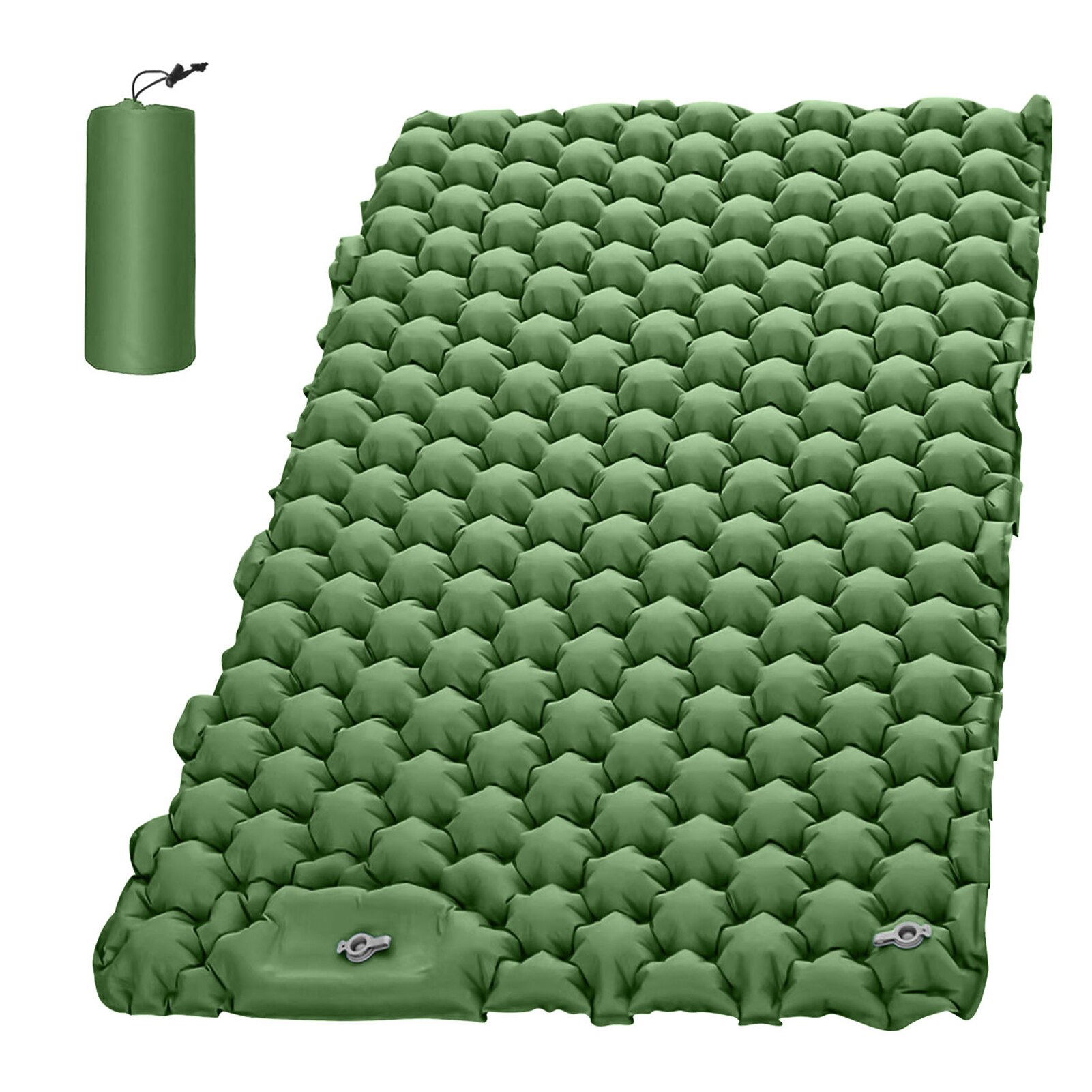 2 Person Lightweight Camping Mat Portable Air Mattress Waterproof Backpacking Sleeping Pad Camping Equipment: green