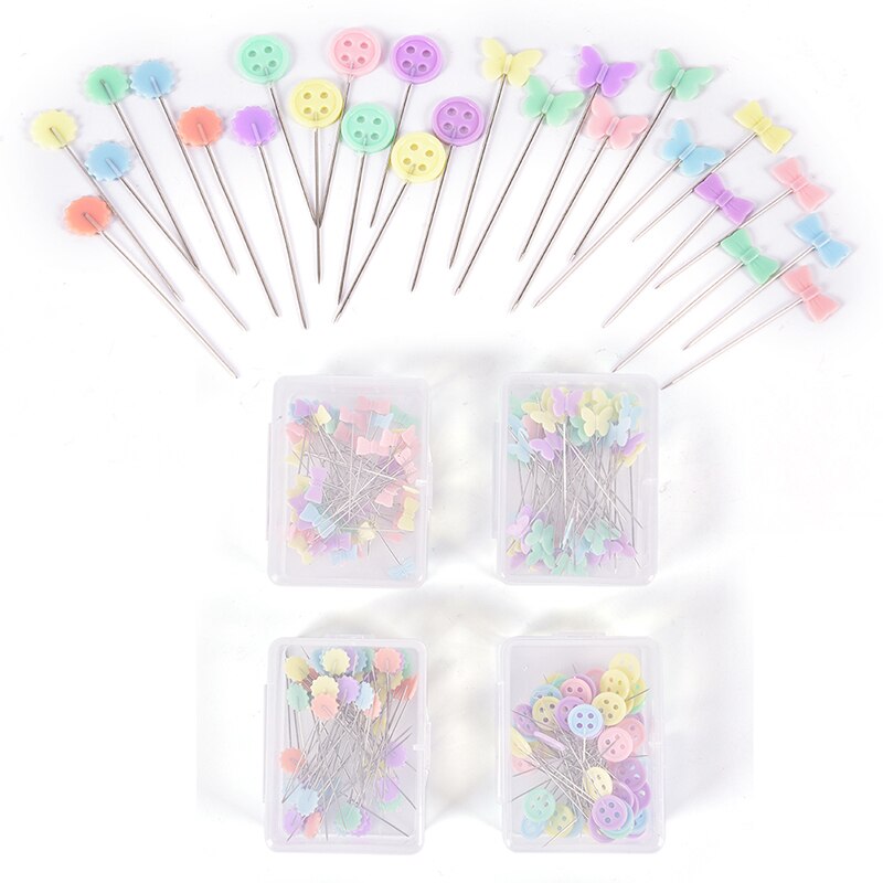 50X Patchwork Pinnen Bloem Knop Head Pins Diy Quilten Tool Naaien Accessoires