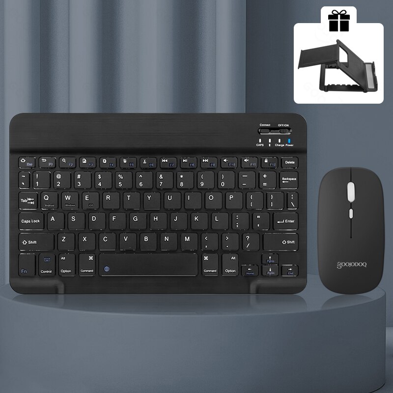 Bluetooth Keyboard For iPad Pro11 Mini Bluetooth Teclado Wireless Keyboard and Mouse For Samsung Xiaomi Touchpad iPad Keyboards: Black English