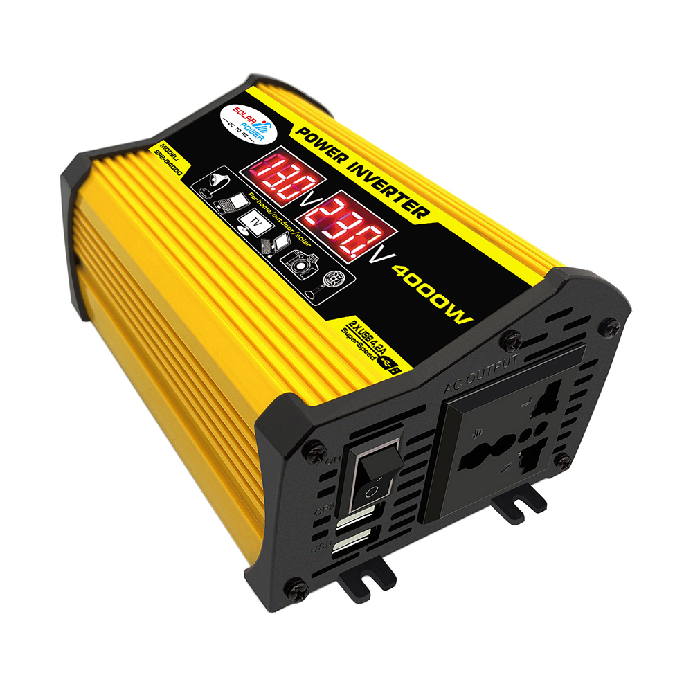 4000w auto-stroomomvormers  dc 12v naar  ac 220v 110v laadadapter omvormer dubbele 2 usb led digitale spanningsweergave auto-accessoires