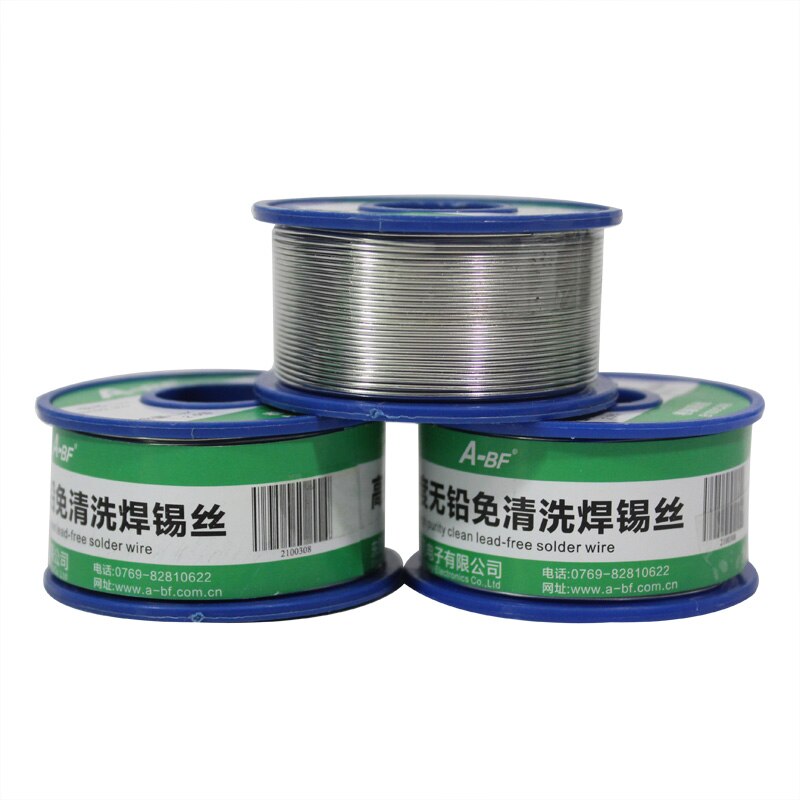 Alambre de estaño para soldadura de A-BF sin plomo, rollo de alambre para Estación de soldadura de hierro, punto de fusión bajo, sin limpiar, 0,6mm/0,8mm/1mm