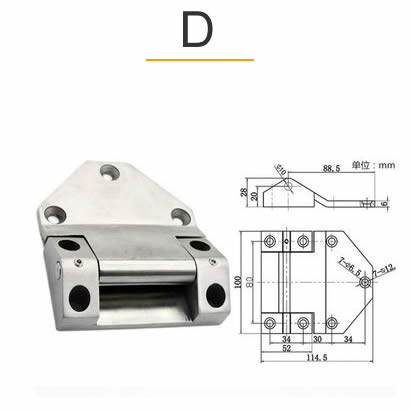 Larger and thicker hinges 304 Stainless Steel Heavy Industrial Machinery Door Hinges Super good bearing capacity Strong: Bronze