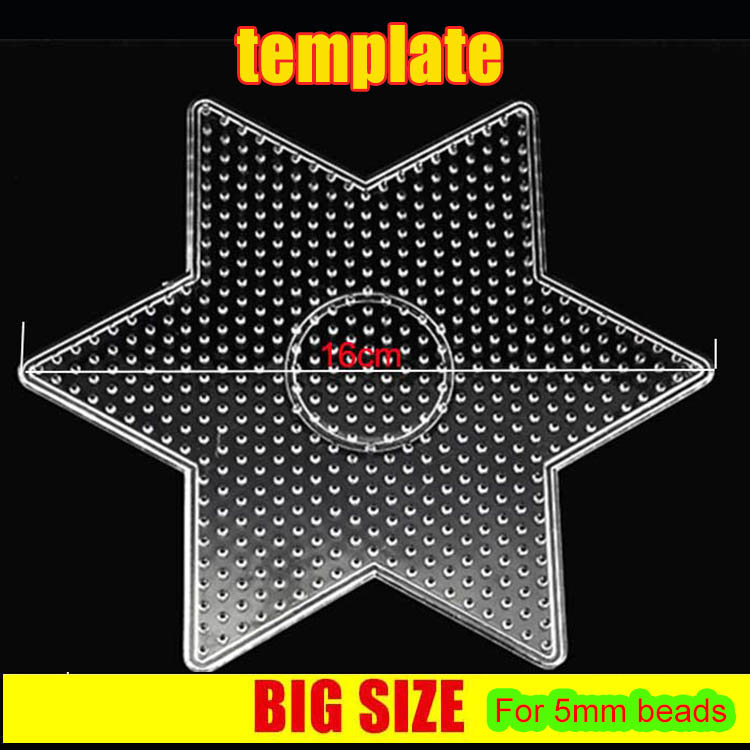 Fusibili Perline Tavole 5mm Grandi Puntali in plastica trasparente per bambini Perline artigianali Pixel Puzzle Pegboards Creativo Fatto a mano Giocattolo artigianale Regalo: Grigio