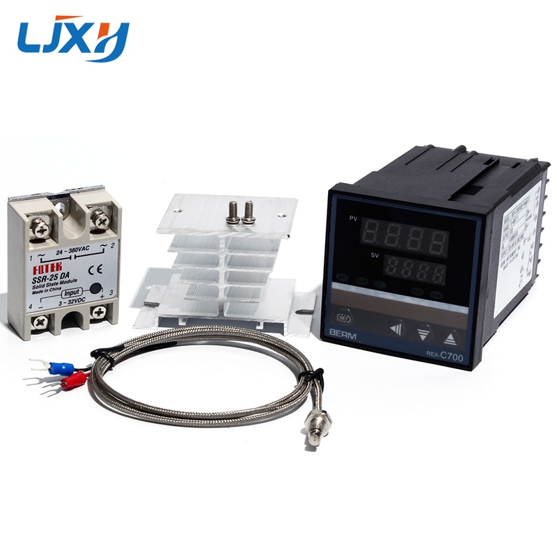 LJXH Temperatuur Controller REX-C700 Thermokoppel Universele Ingang SSR Output/K Type Thermokoppel/Solid State RELAIS/Koellichaam