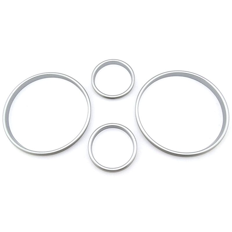 Dla Bmw E38 E39 E53 srebrna opaska pomiarowa deska rozdzielcza pierścień z tworzywa sztucznego Abs: Default Title