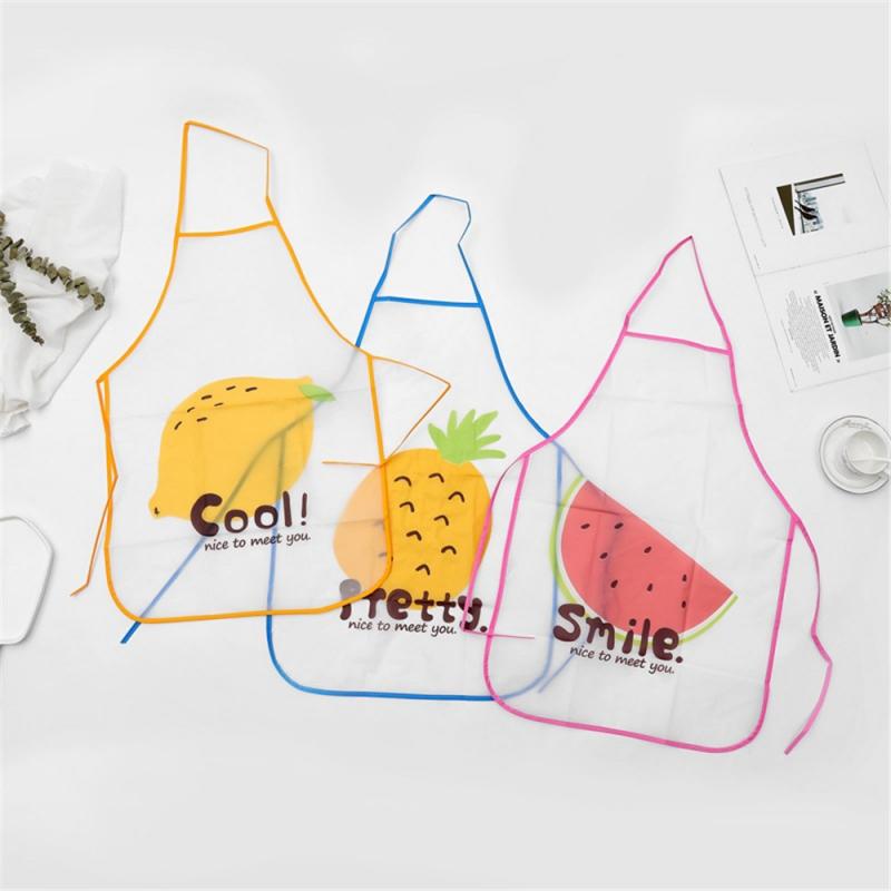 1 Uds. Delantal para mujeres delantal de fruta bonito sin mangas impermeable y a prueba de aceite delantal cocina utensilios de cocina