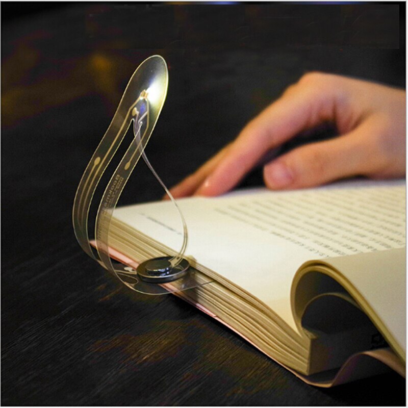Mini bogmærke med lampe led lys til at læse bog bogmærke læselampe bærbar lille natlampe