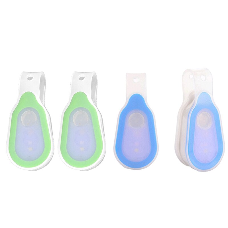 2Pcs LED Flashlight Clip on To Clothing LED netic Lights Running Button Silicone Clip Lamp for Hiking Running
