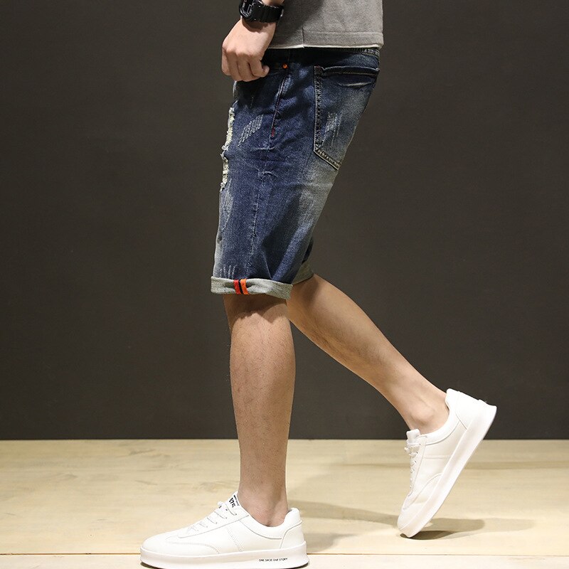 Jeans Große Herren Reithose Kurze See Denim betrübt kurze Hose Männer Sommer Denim kurze Hose Für Männer Plus Größe 28-42 gebrochen