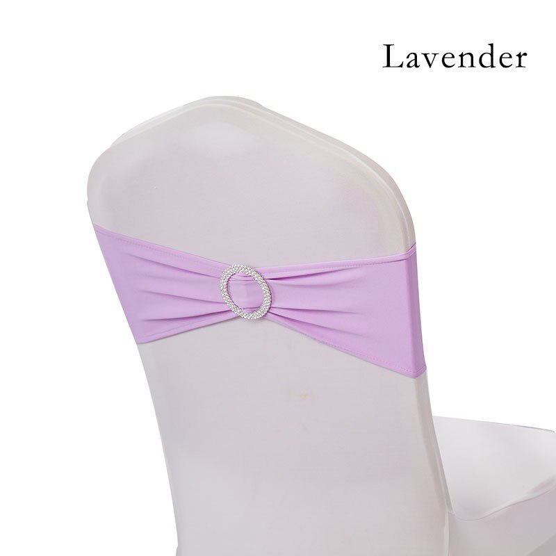 DEAREST 25PCS Spandex Chair Bands Spandex Chair Sash Stretch Lycra chair bands with buckle Wedding Decoration free Ship