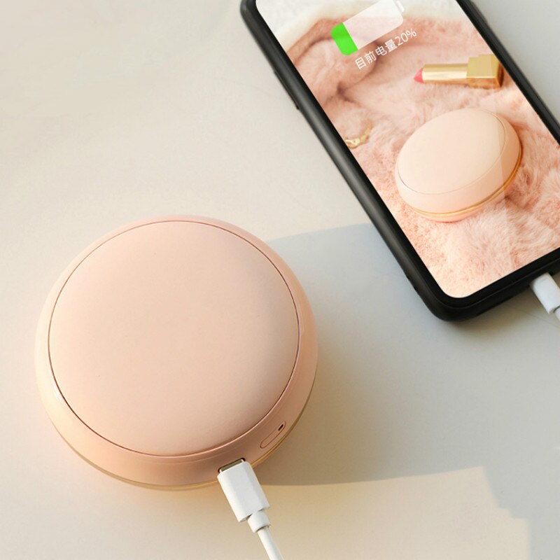 10000 mah handwarmer powerbank voor xiaomi huawei iphone mini powerbank type-c oplaadbare handwarmer met spiegel