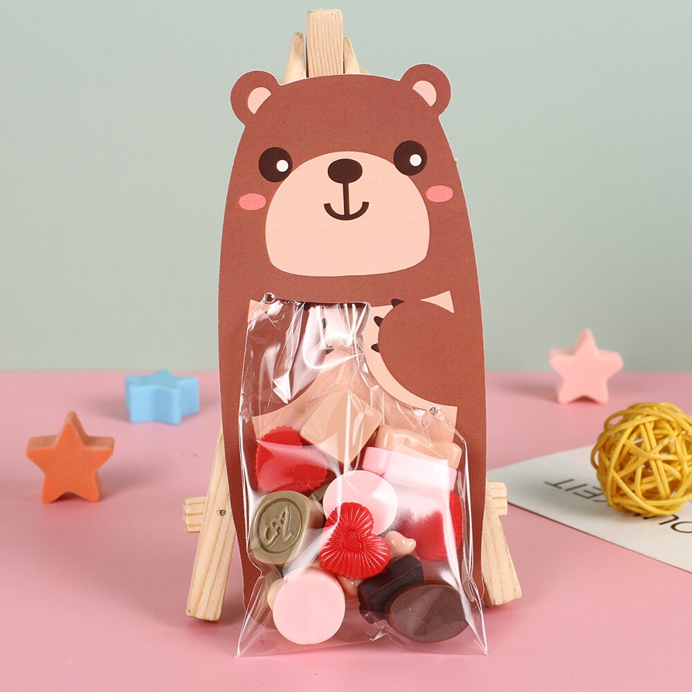 Zerone Bouton animal de dessin animé 20mm boutons en bois dessin animé