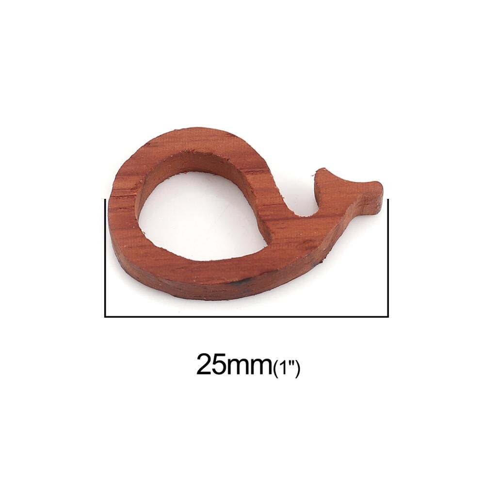 1 Pcs Sandelhout Open Terug Bezel Voor Hars Bruin Rood Ovale Walvis Vierkante Vissenstaart Hexagon Cone Kerst Halloween Verjaardag thuis: whale
