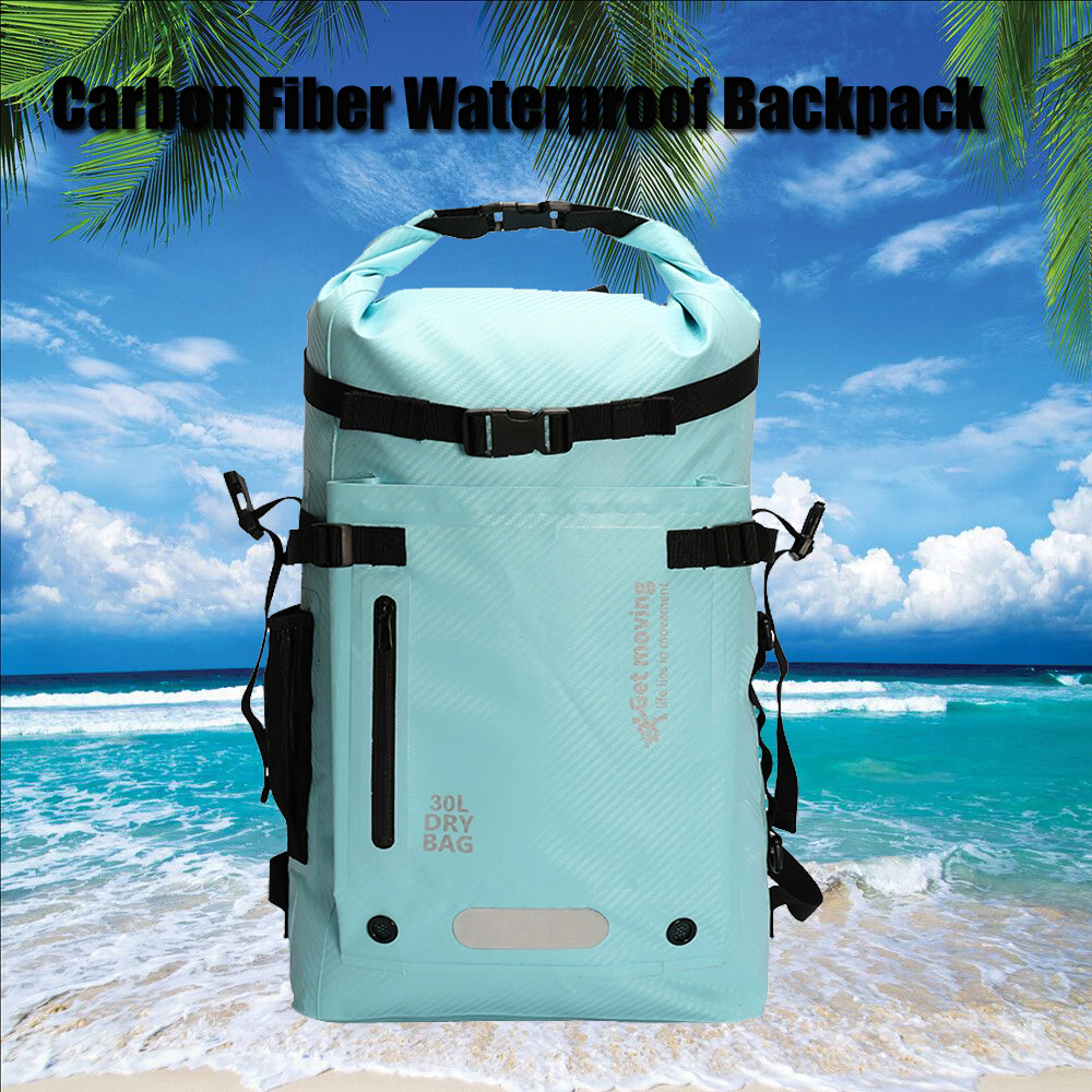 30L Waterproof backpack, travel backpack storage bag, sports outdoor bag, beach swimming waterproof bag, dry wet separation