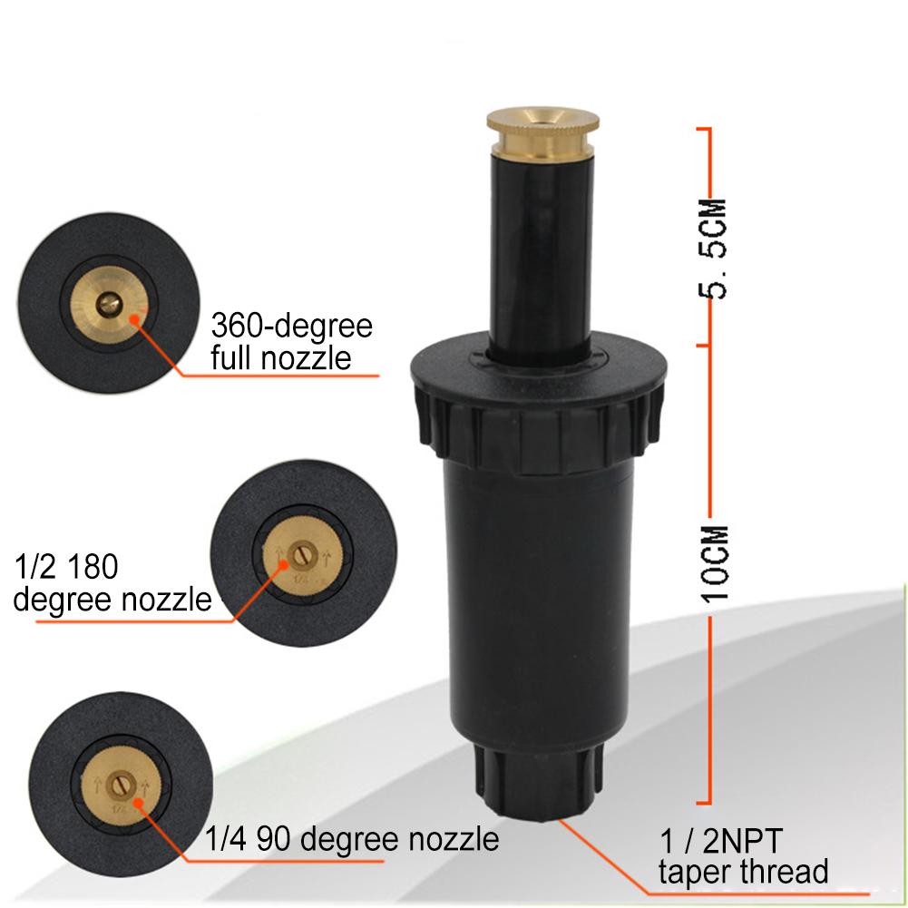 Pop-up gardena sprinkler justerbar 1/2 tommer dyse sprinkler vanding til havevanding havesprinkler drypper aspersores