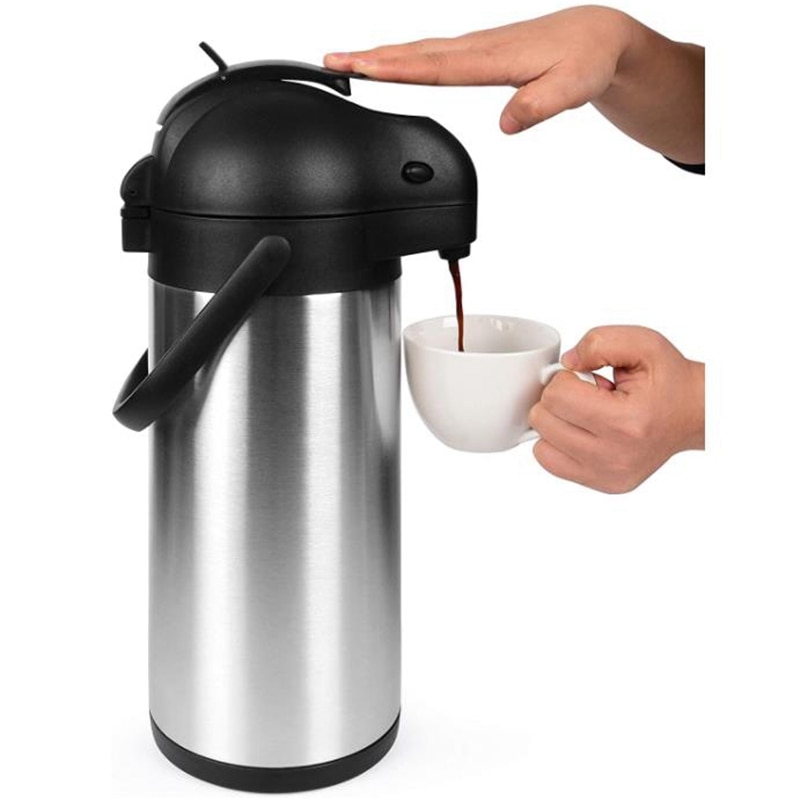 2,5 L Vom Flughafen Kaffee Spender mit Pumpe 24 Stunde Thermische Isolierte Heißer Getränke Dispenser für Kaffee, jede Flüssigkeit oder Trinken