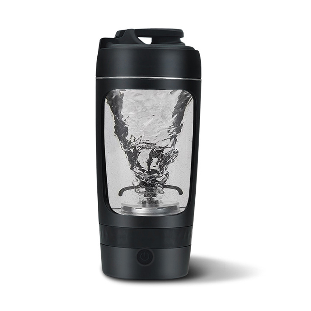 Portable Blender Bottles Electric Protein Powder Shaker Bottle Automatic Mixing Cup Electric Shaker Bottle Powdered Milk Shaker: black