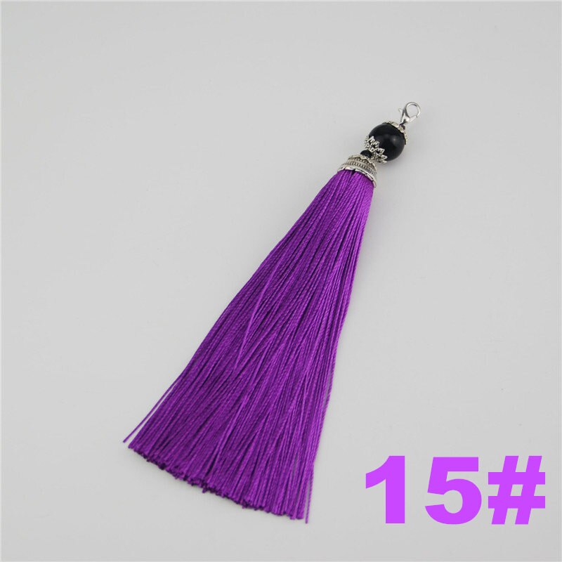 Rayon Bead Tassels 15cm 10pcs Handmade Supplies For Jewelry Findings DIY Curtain Embellish Accessories Fringe LS019: 15 violet