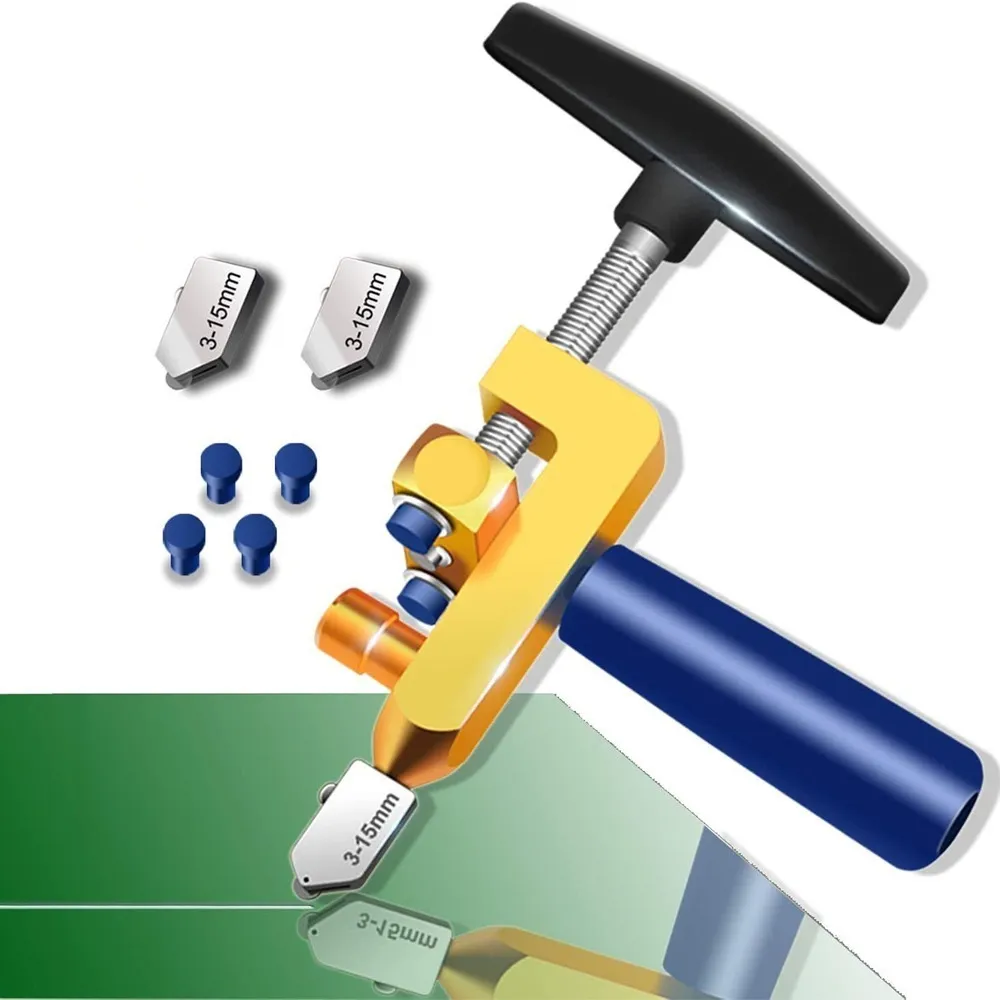 2 in 1 Manual Glass Cutter Diamond And Tile Cutting Tools For Construction: Default Title