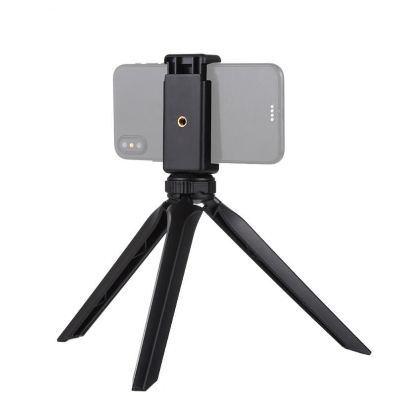 Portable Pocket Mini Tripod Mount with Phone Clamp for Smartphones Cameras Action Cameras Phone Stand Holder Desktop Support