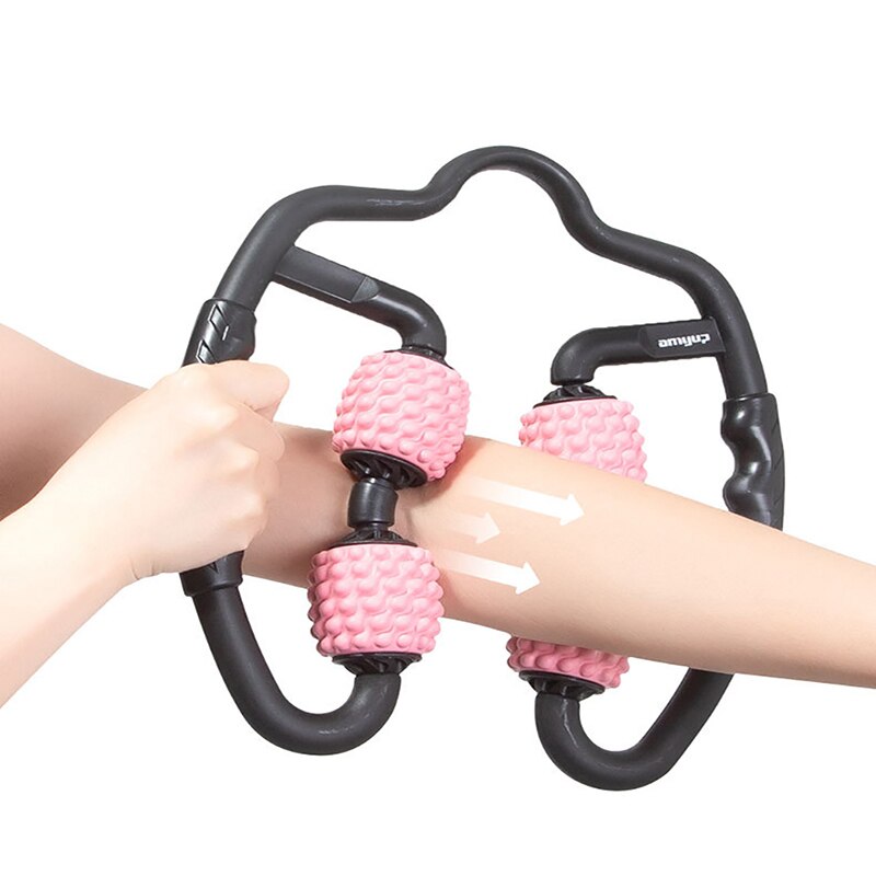 Schaumstoffschaft-muskelrelaxations-massagerolle, dünne wadenringklemme, beinrolle, yoga-fitnessgerät, u-förmiges massagerad