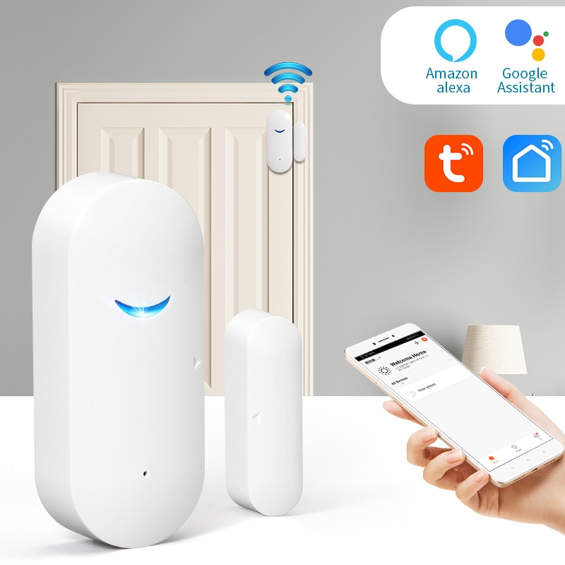 Tuya Smart Home Wifi Deur Magnetische Alarm Deur En Raam Open/Close Draadloze Detector App Alarmsysteem