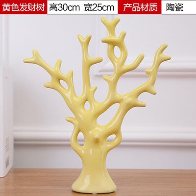 Décoration de mariage bureau ameublement Articles en céramique noir blanc rouge couleur décorative arbres chinois riche arbre corail: 4