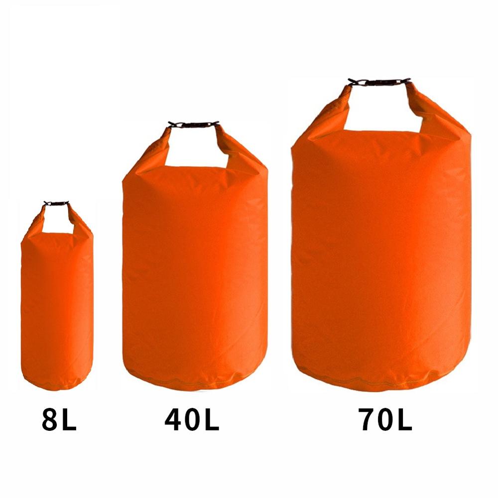 3 Pcs 8L 40L 70L Waterproof Bag Sets for Outdoor Rafting: O