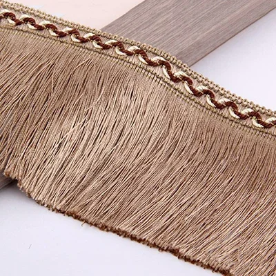 Borlas de costura con flecos para ropa, adornos de encaje, cinta decoditativa de tela, accesorios de vestido DIY, 1 metro, 13cm: Plata
