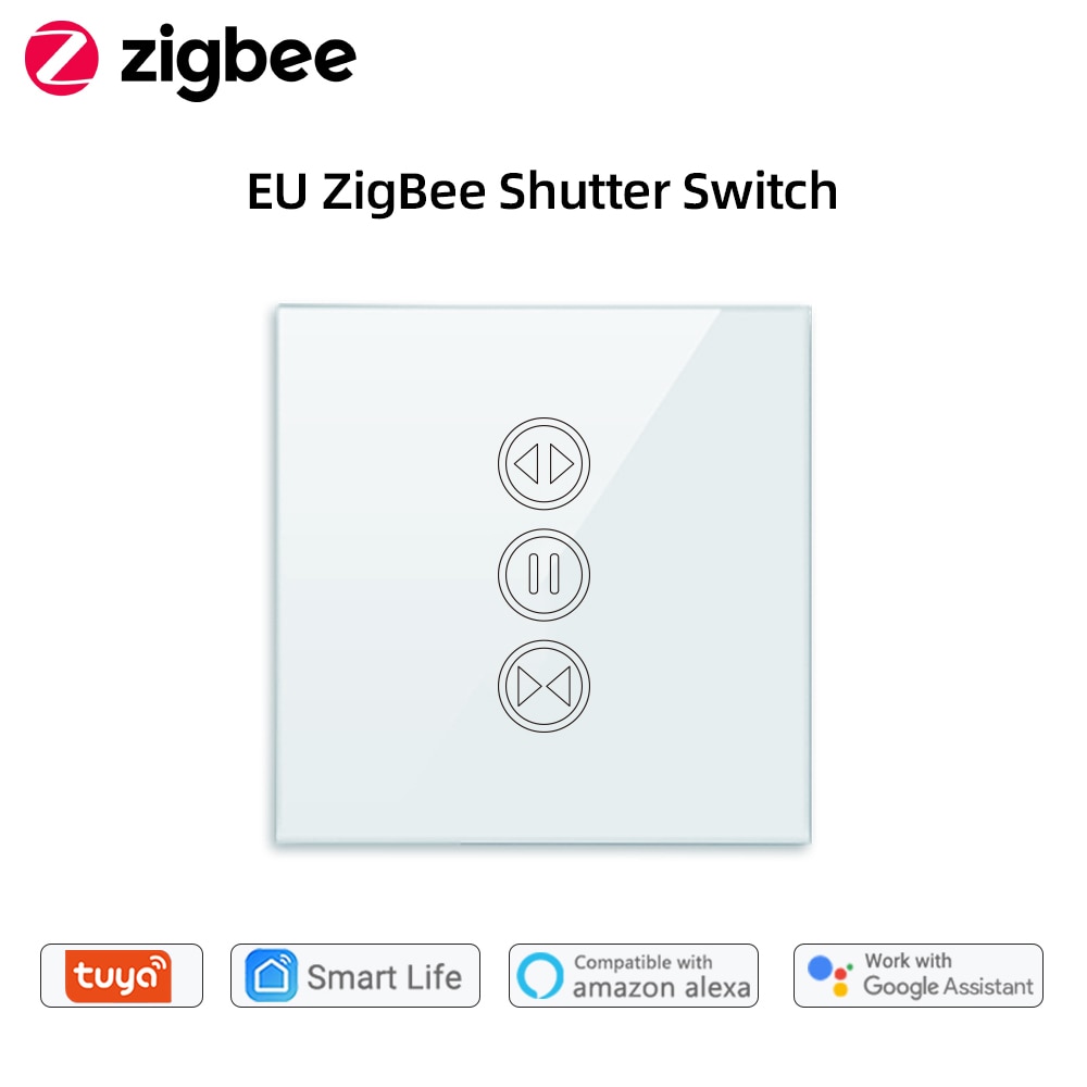 Tuya ZigBee 3.0 Wireless 4-Button Portable Remote Works with Smartthings Conbee Deconz Stick Domoticz Hub Required: EU Curtain Switch