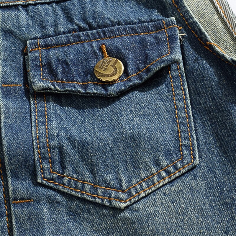 Nueva Slim chaleco Denim hombres bolsillos con cremallera de ropa informal estilo Hip Hop vaquero Casual con capucha de camuflaje chaleco sin mangas abrigos