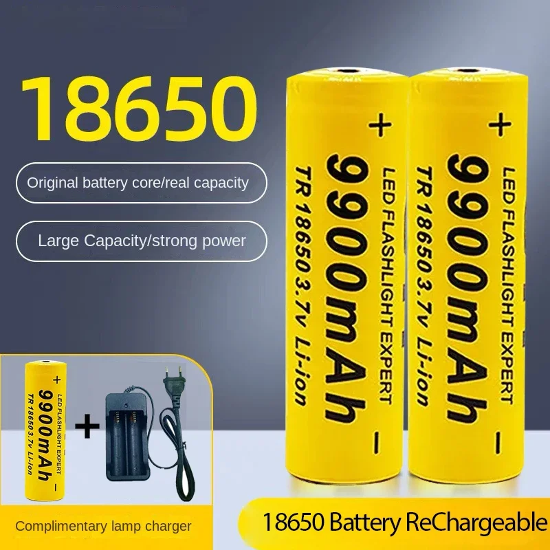 18650 Akku Akku 3,7 V 9900mAh Li-Ionen-Akku für Taschenlampen-Ladegerät