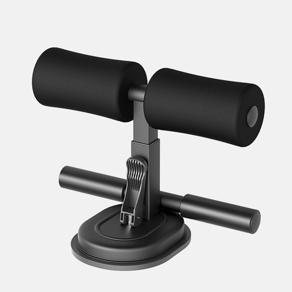 Sit Up Bar Floor Assistant Exercise Stand Padded Ankle Support Sit-up Trainer Workout Equipment for Home Gym Fitness Travel Gear: black