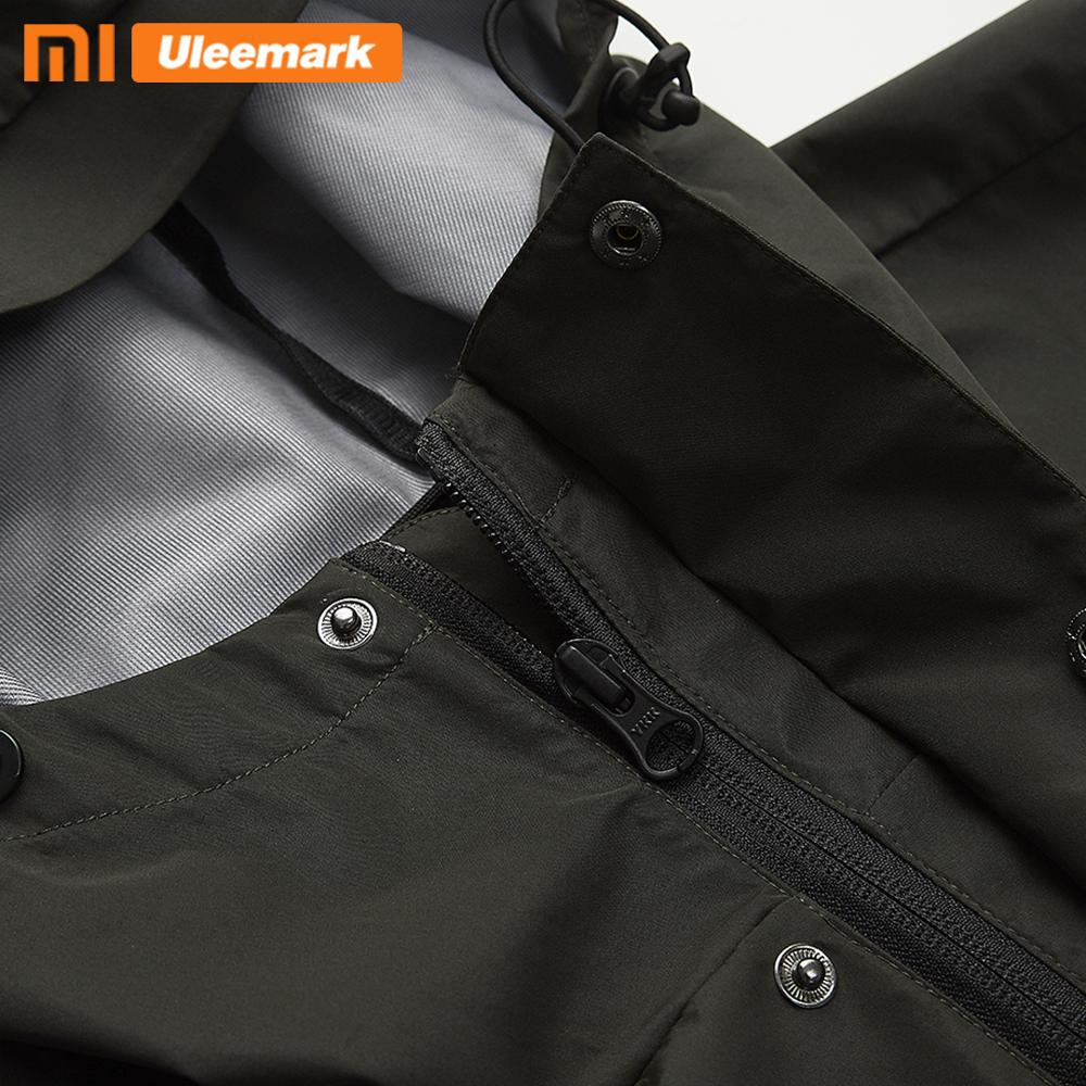 Chaqueta impermeable ligera para hombre Xiaomi, rompevientos para senderismo al aire libre, impermeable largo con capucha, Uleemark