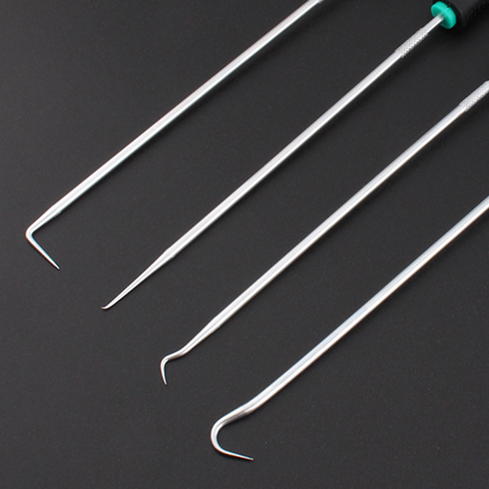 Sealey Siegen 6pc Extra Long Hook & Pick Set 240mm - O-Ring Remover, Seal Puller, Clip Picking