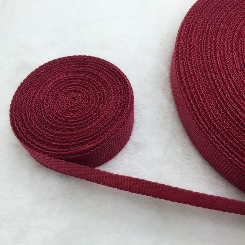 10 Yards/Roll 3/4 &quot;20mm Brede Band Nylon knapzak Strapping Zakken Ambachten: Deep Red