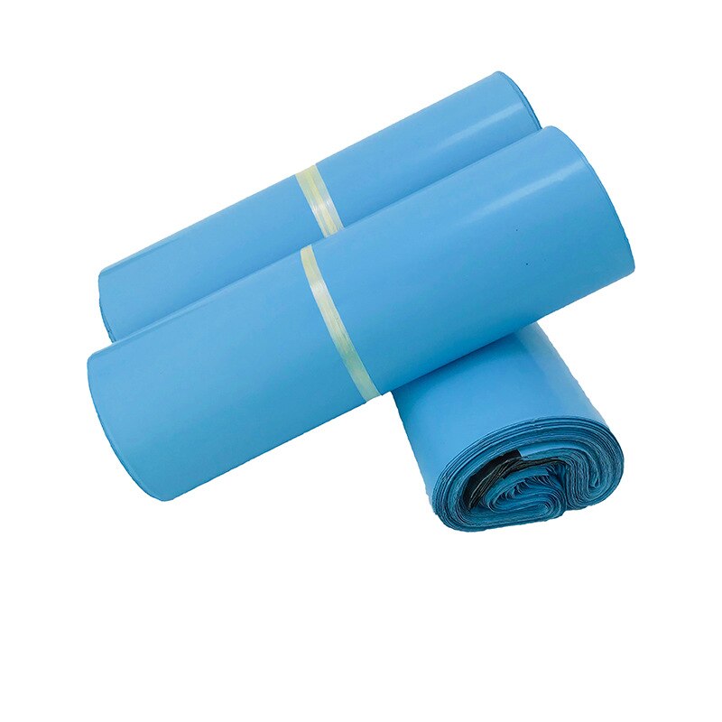 10Pcs Blue/Pink Plastic Courier Bag Milk Tea Color Mailing Bags Small Packaging Bag Business Express Poly Mailers: Blue 15x27cm