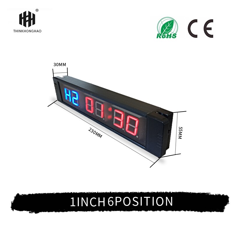 Salle de sport Chronomètre avec Télécommande pour la Forme Physique De Gymnase de Formation Idéal Intervalle Minuterie Horloge Avec Supports Muraux HORLOGE LED