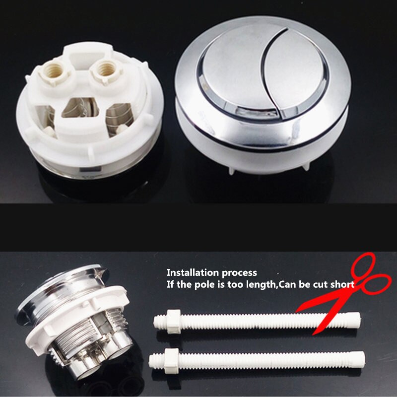 Inside Diameter 48mm Toilet Flush Push Button Outer Diameter 58mm Round Toilet Dual Push Button Plastic Toilet Push Button