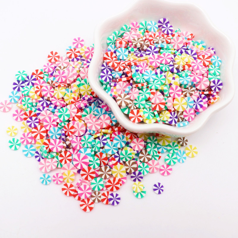 5Mm Pepermunt Polymer Clay Candy Plakjes Sprinkles, Slime Benodigdheden, crystal Modder Vullen Zacht Aardewerk Nail Art Slices Accessoires