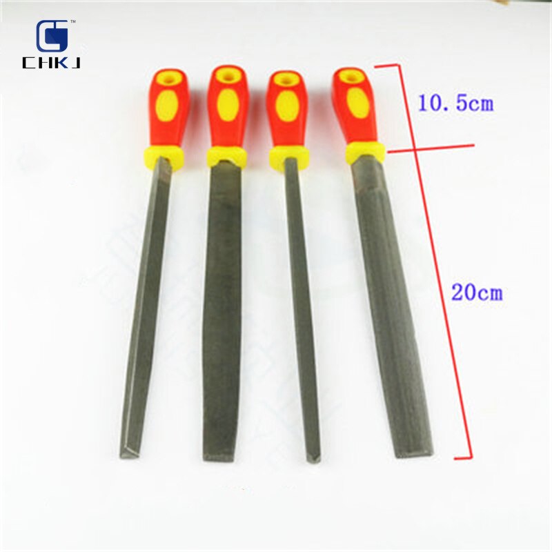 8-inch Assorted Files With Handle For Woodworking Repair Triangular File Diamond File Square File Semicircle File Hand File Tool