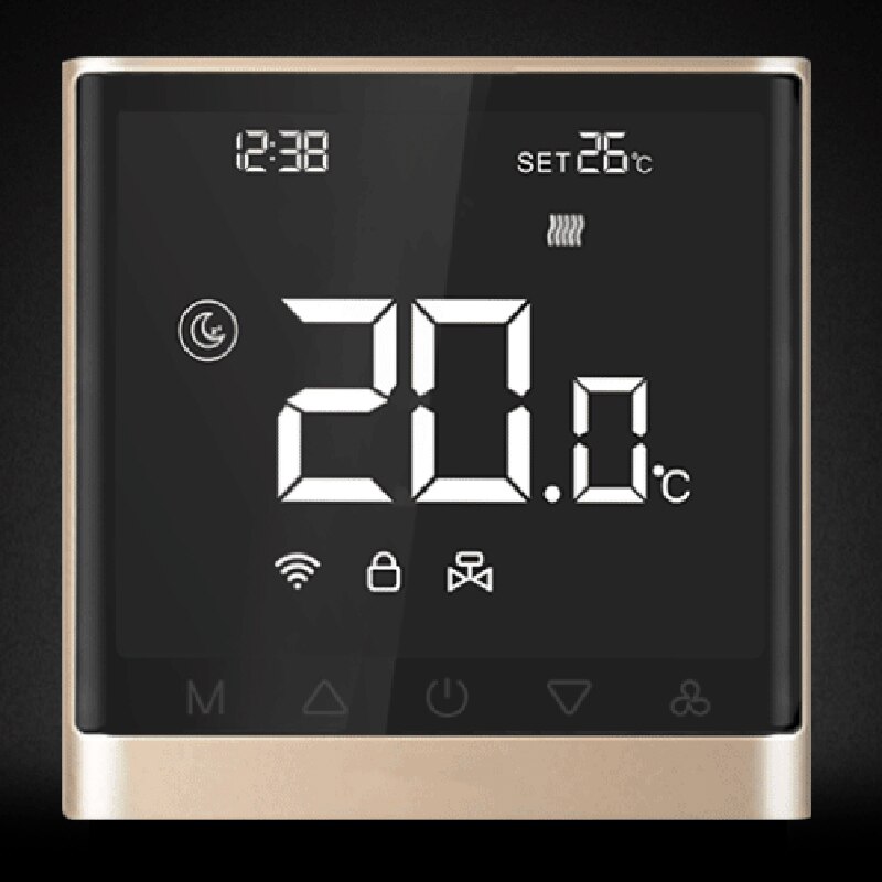 Wifi-termostat smart app-kontrol temperaturregulator elektrisk gulvvarme-termostat med tryk på sn