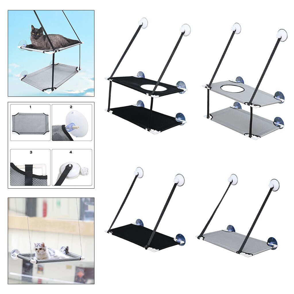 Perchoir de fenêtre pour chat, siège de fenêtre hamac pour chat, Durable, peu encombrant et sécurisé