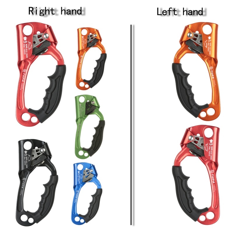 Climbing Hand Ascender Rock Climbing Mountaineering Arborist Hand Ascender Rappelling Gear Device Clamp Tool for 8-12mm Rope